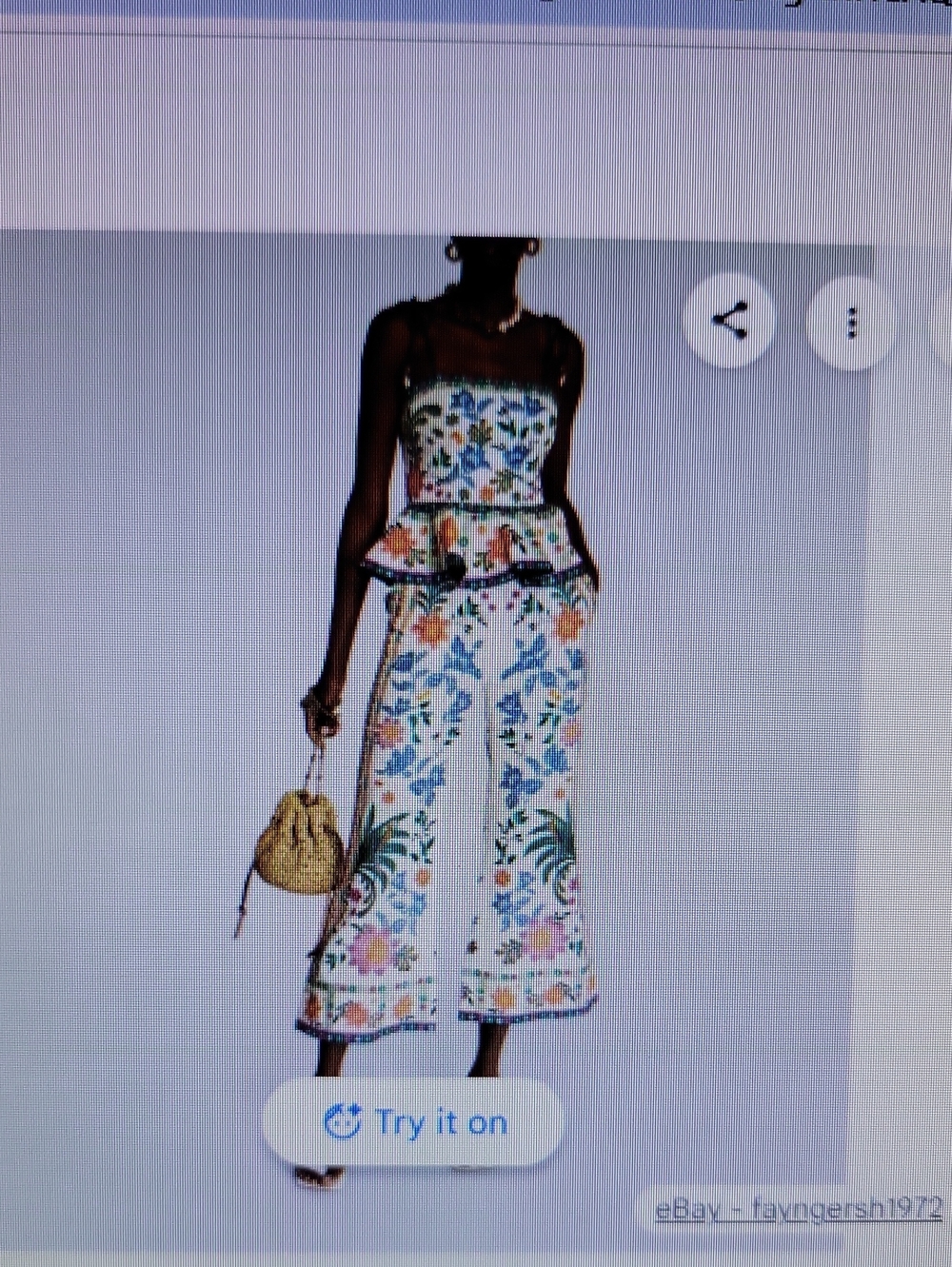 House Of Harlow Two-piece Set Floral Print Wide-Leg Pants in Cream and Multi - Picture 11 of 12